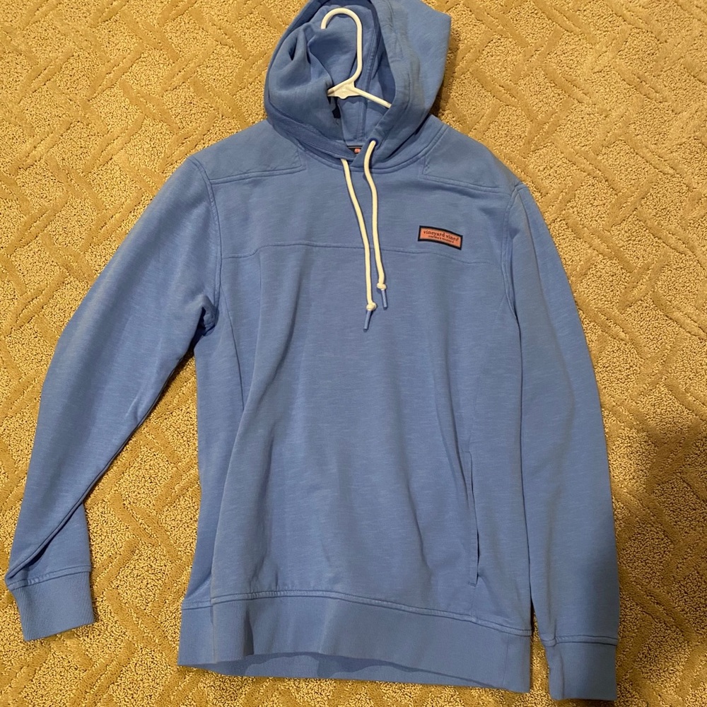 VV blue hoodie shep shirt